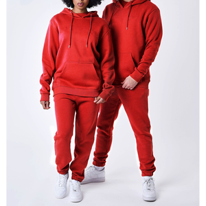 Sudaderas con capucha de algodón alto Diseño de impresión Puff Guirnalda de algodón Chándal Hombres Peso pesado sudadera de gran tamaño Pantalones Chándal - Product Image 1