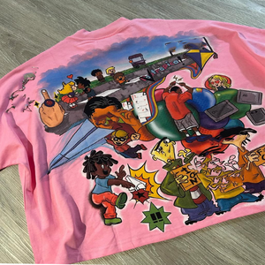 Logo personnalisé lourd 100% coton français éponge t-shirt court déchirures coupe et couture surdimensionné DTG imprimé hommes t-shirt short ensemble - Product Image 6