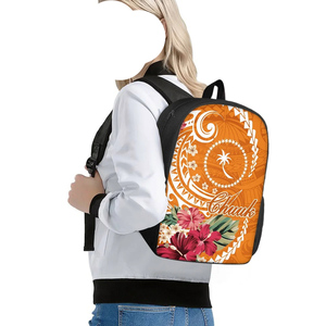 Sac à dos pour enfants de 15 pouces à compartiment unique sac à dos pour étudiants des îles Caroline Chuuk Design imprimé en vente - Product Image 2