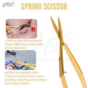 Pinces à épiler professionnelles en or pour l'épilation, utilisation beauté, avec étui en PU - Product Image 4