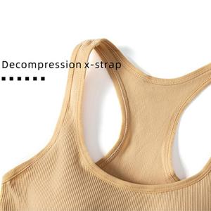 Top Trending Product Solid High Elastic Racerback Push Up Bra con calzoncillos de levantamiento de cadera Mujeres Stretch Yoga Sports Conjunto de dos piezas - Product Image 3