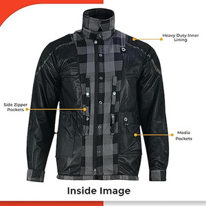 เสื้อสำหรับนักขี่มอเตอร์ไซค์ผ้าสักหลาดแบบมีซับในกันลมแห้งเร็ว - Product Image 5