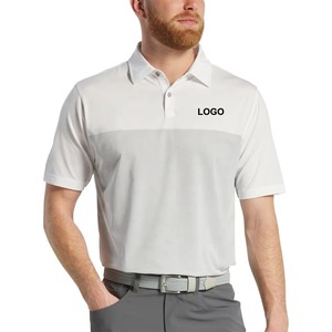 Polo blanc avec panneau gris subtil Usine de polo de travail d'entreprise en vrac directement de l'usine de polo - Product Image 3