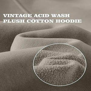 Sudadera con capucha de lana para adultos Unisex estilo Hip Hop hombres de lujo de gran tamaño desgastado Stone Wash Sudadera con capucha con logotipo estampado - Product Image 2