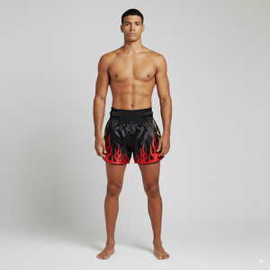 Venta al por mayor de pantalones cortos de Muay Thai con logotipo personalizado sublimación de satén de alta calidad duraderos pantalones cortos de entrenamiento de artes marciales para hombres y mujeres - Product Image 1