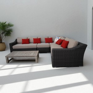 Juego de sofás para exteriores de mimbre sintético hecho en Vietnam, estilo de ratán polivinílico, para patio, jardín, asientos de ocio, ratán de plástico duradero - Product Image 6