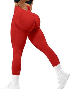 Mallas de cintura alta sin costuras para mujer, mallas para levantar glúteos, cintura elástica, mallas para gimnasio, pantalones de Yoga sólidos, fabricante directo - Product Image 2