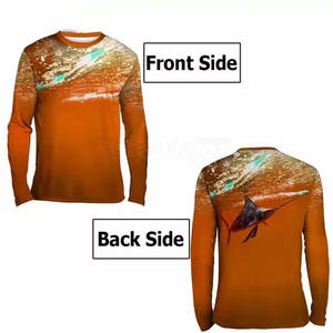 Vente en gros de vêtements de pêche imprimés par sublimation à manches longues, créez vos propres chemises de pêche de tournoi de haute qualité 100% polyester - Product Image 3
