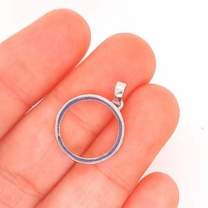 Colgante de Diamante Cultivado en Laboratorio de 1 Quilate, Forma Redonda, Diseño Circular, Claridad VS, Color EF, con Colgante de Oro de 14K para Mujer - Product Image 3