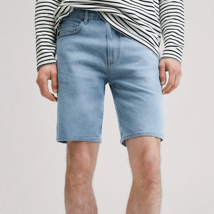 Logotipo personalizado Impreso Outdoor Pullover Hombres Pantalones cortos de mezclilla Buena calidad en el precio barato - Product Image 1