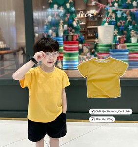 Vente en gros Nouvelle arrivée Ensembles de vêtements pour bébés garçons Couleur unie T-Shirt à manches courtes Décontracté Tendance pour la saison estivale de 1 à 7 ans - Product Image 2