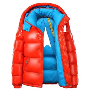 Streetwear personnalisé d'hiver Veste bouffante homme grande taille imperméable Col mandarin Toile Logo sur le devant Dernière conception - Product Image 3