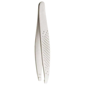 Pinzas para cejas de color plateado de alta calidad Pinzas para cejas de Punta inclinada de acero inoxidable alemán 3,75 pulgadas - Product Image 5