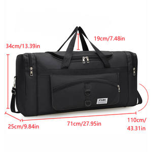 Bolso de Mano Multifuncional Extra Grande para Viajes y Fitness, Forro de Poliéster con Cierre de Cremallera - Product Image 6
