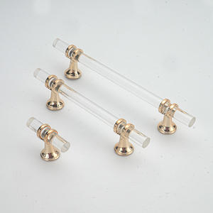 Poignées et boutons en plastique transparent modernes pour armoires de cuisine, commodes, décoration intérieure - Installation facile, hauteur personnalisable - Product Image 6