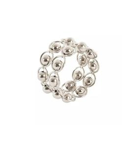 Anillo para servilletas con forma de hoja chapado en oro, soporte para servilletas, precio al por mayor - Product Image 6