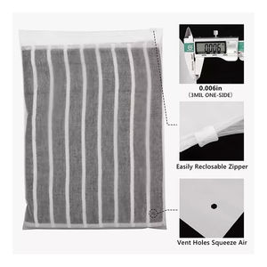 Ecológico precio de fábrica personalizado con su logotipo camiseta embalaje esmerilado Zip Lock bolsas de plástico para ropa - Product Image 6