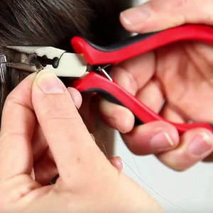 Micro anneaux perles pince d'enlèvement de lien professionnel multi-outils pince d'extension de cheveux outils pince à pointe courbée en acier inoxydable - Product Image 6