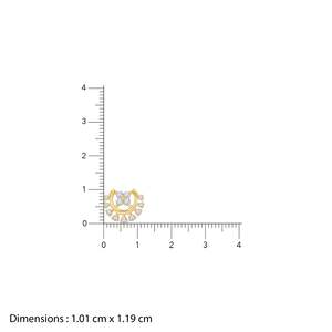 Pendientes de media luna de oro con diamantes cultivados en laboratorio - Product Image 5