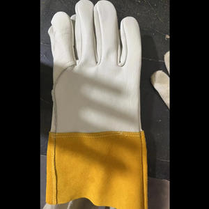Wholesale Tig Mig Welding <b>Gloves</b> XL Size Safety <b>Gloves</b> with Anti-Cut Function Goat Leather <b>Gloves</b> with White Cuff Tig Welding - Product Image 3