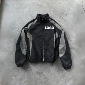 Conjunto Deportivo Cortavientos de Poliéster 100% Más Vendido, con Logotipo Personalizado Impreso, Conjunto Deportivo de 2 Piezas con Cremallera de Secado Rápido para Hombre - Product Image 3