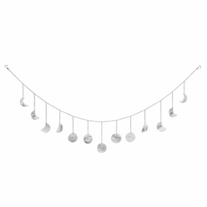 Guirlande murale des phases de la lune, 13 phases de la lune, guirlande murale en métal argenté, décoration céleste, cadeau pour femmes et enfants - Product Image 5