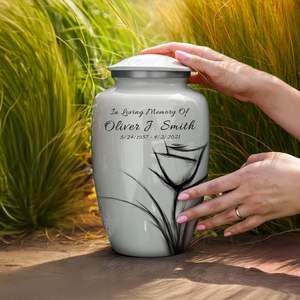 โกศศพสำหรับผู้หญิงและผู้ชายตกแต่งโกศแบบมันเงาสำหรับขี้เถ้ากระดูกมนุษย์ - Product Image 6