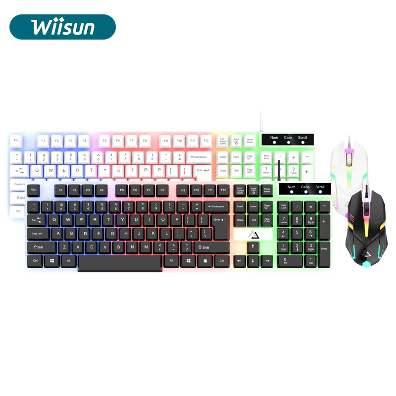 GT100 Gaming Keyboard Mouse Combo Colorful light keyboard and Mouse set