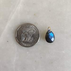 Pendentif en argent sterling plaqué or Labradorite naturelle style vintage Bijoux de naissance de novembre Cadeau de fiançailles pour elle - Product Image 3