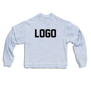 T-shirt à manches longues pour homme 100% coton, nouveau design 2025, French Terry à manches longues, haute qualité, t-shirts pour homme personnalisés - Product Image 6