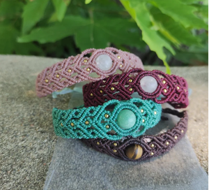 Pulsera de macramé ajustable de Color de hilo mixto de buena calidad, joyería de macramé hecha a mano para pareja, regalo compartido para joyería de hermana - Product Image 4