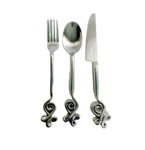 Articles de cadeaux de mariage royal 304 ensemble de couverts en acier inoxydable vente chaude ensemble de couverts à bas quantité minimale de commande élégant fête d'affaires couverts classiques - Product Image 4