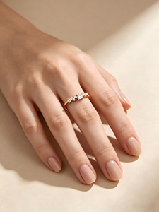 HKJA 14K Solid Gold Natural Diamond <b>Crown</b> <b>Ring</b> Custom Fine Jewelry OEM ODM Engagement <b>Ring</b> Manufacturer - Product Image 4