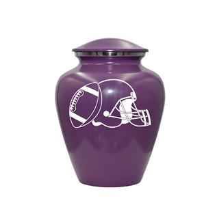 Urna de cremación de jugador de fútbol, urna funeraria personalizada para adultos humanos para amantes del béisbol, urna personalizada con bolsa, tamaño personalizado, púrpura - Product Image 6