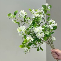 Fleurs artificielles en soie haut de gamme, lilas, faites à la main, réalistes et modernes, pour la décoration de la maison, les mariages et les arrangements floraux.