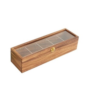 Organizador de caja de especias de madera con tapa y compartimentos para almacenar especias, hierbas, condimentos de manera eficiente - Product Image 3