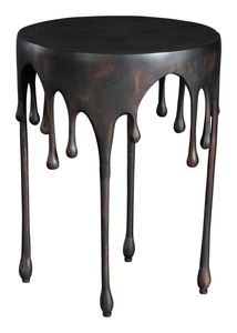 Table basse en métal antique fabriquée à la main avec des détails complexes et un charme vintage pour un look de salon sophistiqué - Product Image 6