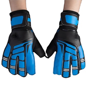 Guantes de Portero de Fútbol Profesional Antideslizantes con Cierre de Velcro, Dedos Completos, Látex, Tejido de Nailon, Corte Negativo, Cuero - Product Image 4