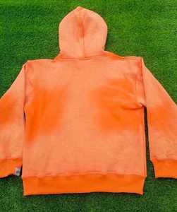 เสื้อฮู้ดดี้สไตล์วินเทจฟอกสีแบบแอซิดวอช คุณภาพสูง ผ้าฝ้ายฟลีซ เป็นมิตรกับสิ่งแวดล้อม พิมพ์ลายด้านหน้าด้วยเทคนิคสกรีน ซิป DIY สตรีทแวร์ - Product Image 2