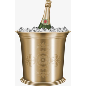 Refroidisseur à vin en laiton au design unique, finition martelée dorée, avec poignée à bouton, fait main, 5L, pour fêtes - Product Image 2