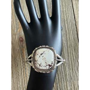 Eddie Secatero Wild Horse & Sterling Silver Fashion Cuff Bracelet - Product Image 2
