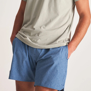 Shorts de sport en coton uni respirant à taille élastique pour hommes, personnalisables avec logo, en sergé, pour la course et la gym, modèle 2026 du fabricant OEM - Product Image 2