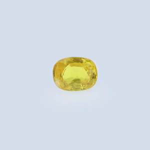 พลอยแซฟไฟร์สีเหลืองธรรมชาติ 3.75 กะรัต เจียระไนทรงมรกตและทรงมาควิส ความสูง 8 มม. และเส้นผ่านศูนย์กลางรู 1 มม. - Product Image 1