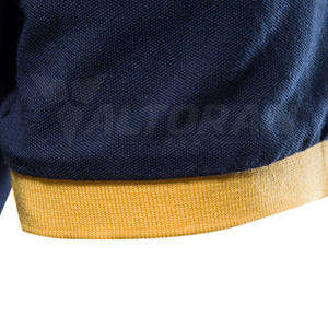 เสื้อโปโลผ้าฝ้าย100% แบบกำหนดเองสำหรับผู้ชายผ้าถักลายสีพื้นออกแบบโลโก้ล่าสุด - Product Image 6