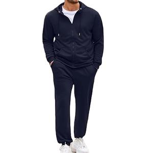 Ropa Deportiva Personalizada, Conjuntos Deportivos de Manga Larga con Cremallera para Hombre, Talla Grande, Nuevo Estilo, 100% Algodón, Felpa, Ropa Casual - Product Image 1