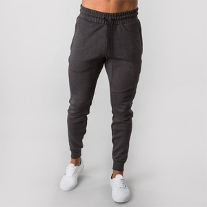 Vêtements de couleur unie pour hommes Gym Fitness Running Wear 100% coton Logo personnalisé avec poches latérales Pantalon respirant pour hommes - Product Image 4