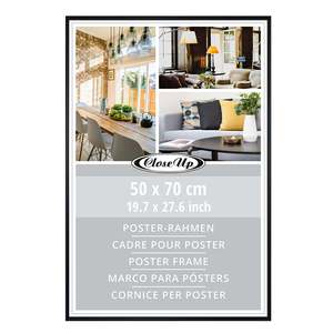 Simple Style Black Plastic Poster <b>Frame</b> 50x70cm <b>Double</b> Sided <b>Photo</b> <b>Frame</b> Custom Size MDF Silver PS for Decorative Purpose - Product Image 2