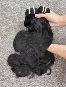 100% Extensions de cheveux humains bruts cambodgiens et vietnamiens vague de corps vague naturelle cuticule alignée paquet de cheveux bruts - Product Image 3