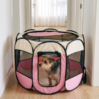 Parc pour chien, barrière pliable pour animaux de compagnie, clôture portable pour chiots, barrière de sécurité intérieure, enclos pliable pour petits chiens