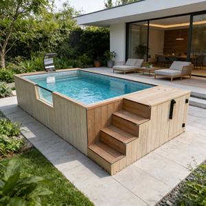 Piscina de Fibra de Vidrio de Alta Calidad, Fácil Instalación, Piscina Familiar al Aire Libre, Piscina Elevada - Product Image 2